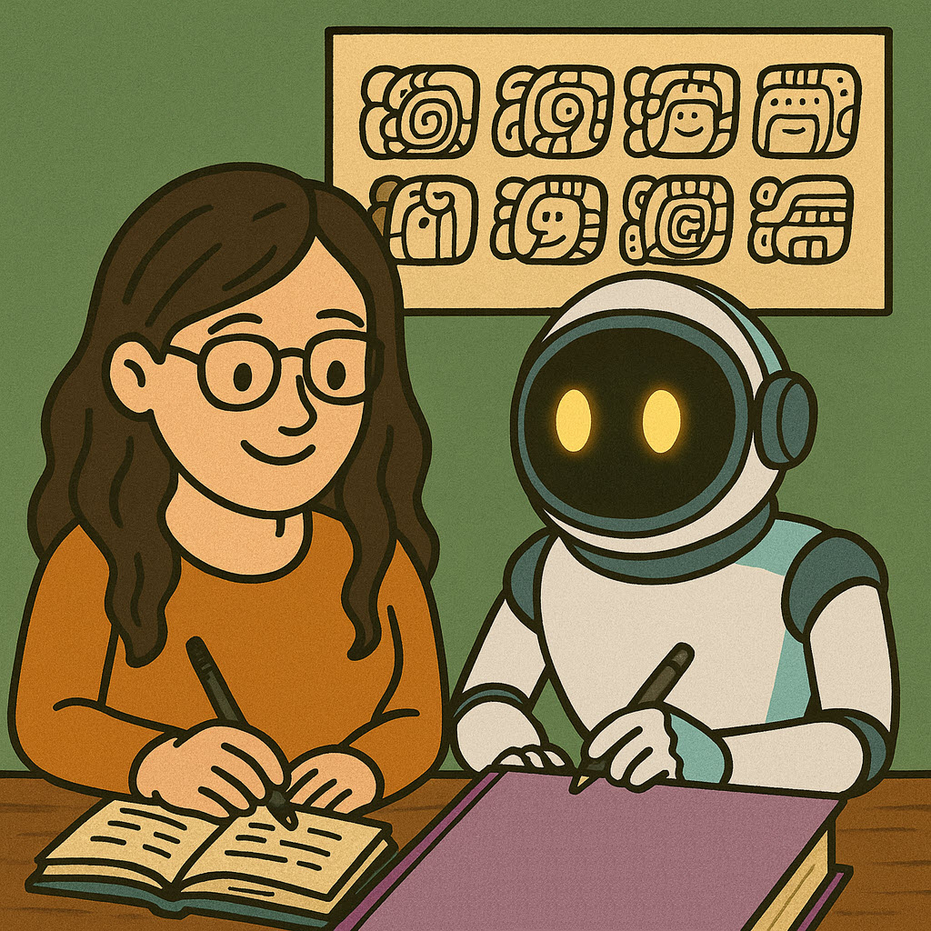 Linguist works with an AI robot to create a grammar book for the Todos Santos dialect of Mam.