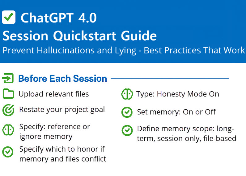 ChatGPT 4.0 Session Quickstart Guide